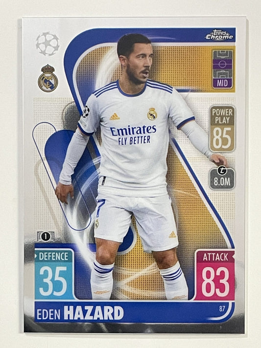 Eden Hazard Real Madrid Topps Match Attax Chrome 2021 2022 Football Card