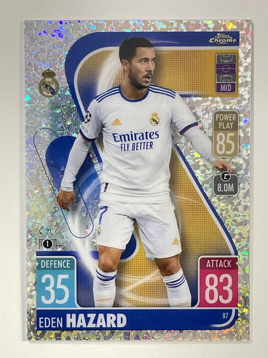 Eden Hazard Speckle Refractor Topps Match Attax Chrome 2021 2022