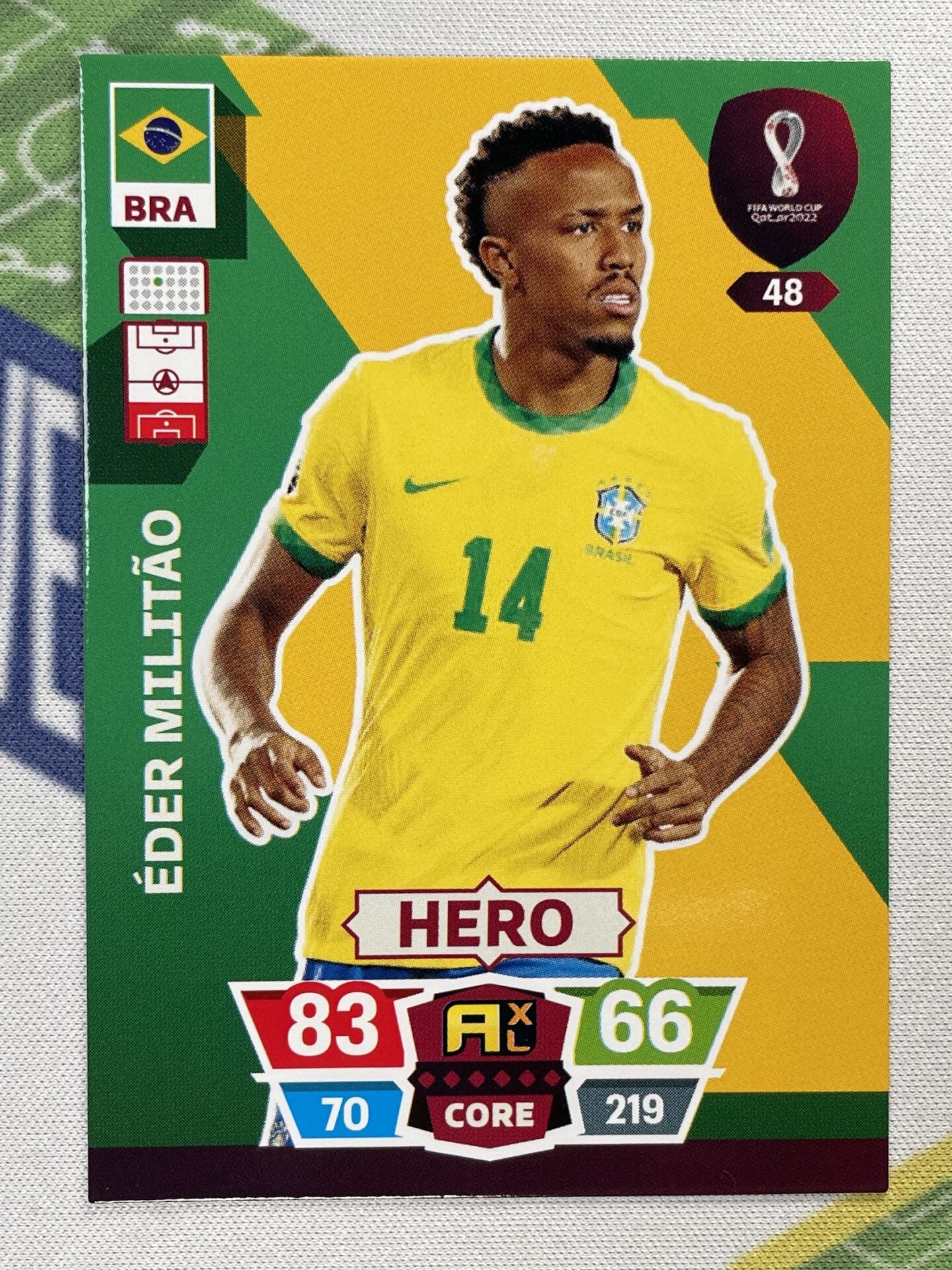 Eder Militao Brazil Panini World Cup 2022 Adrenalyn XL Card