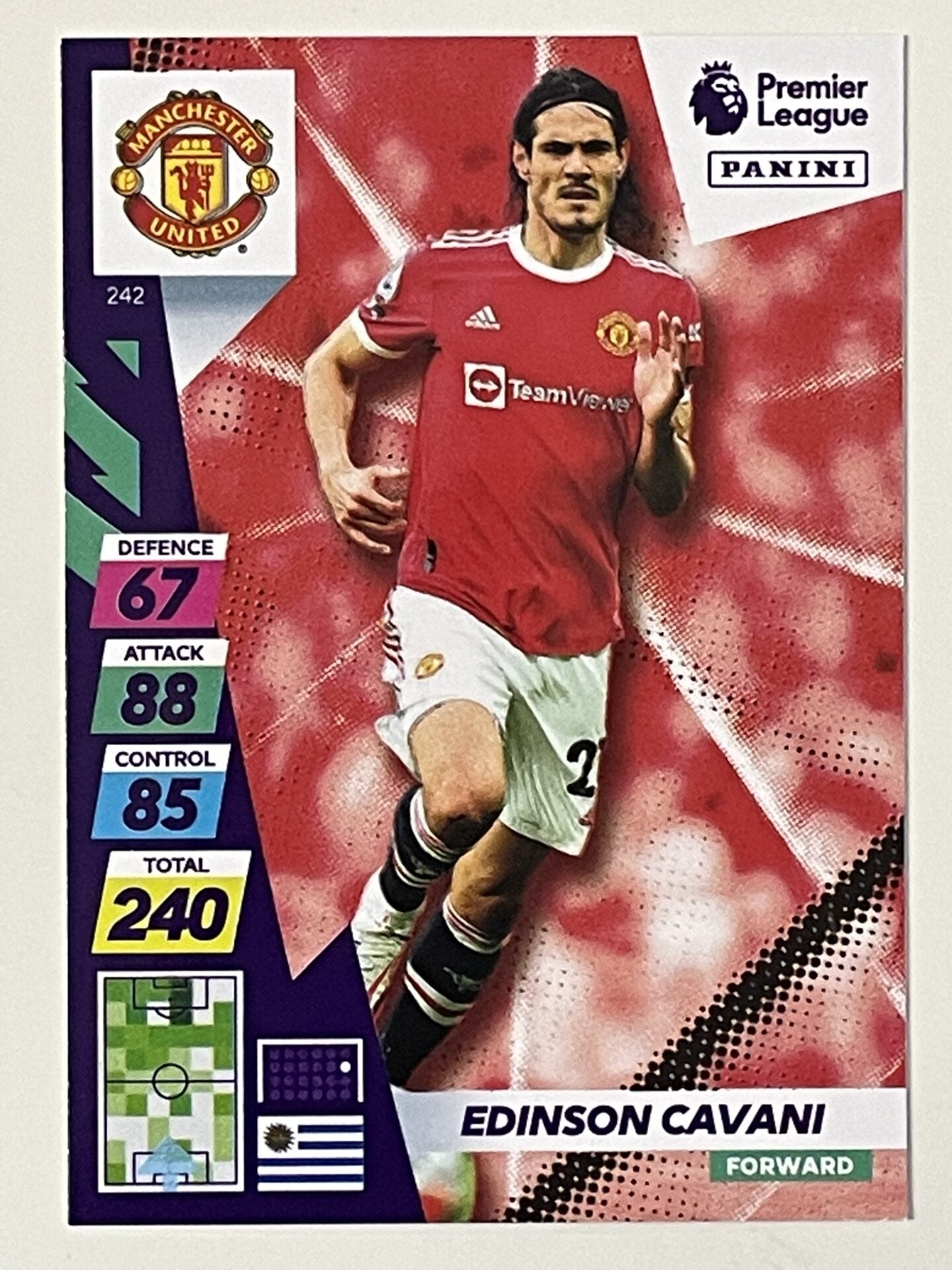 Edinson Cavani Manchester United Base Panini Adrenalyn XL PLUS Premier League 2021 2022