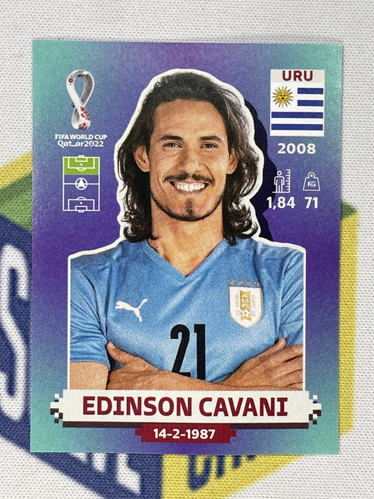 Edinson Cavani Uruguay Panini World Cup 2022 Qatar Stickers