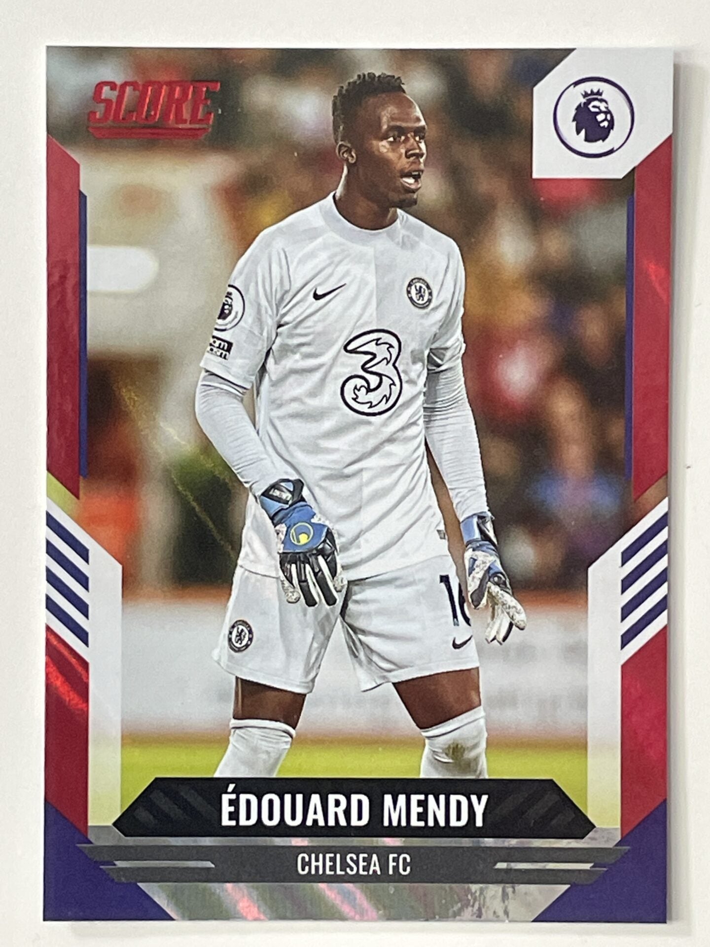 Edouard Mendy Chelsea Base Red Lava Parallel Panini Premier League Score 2021 2022