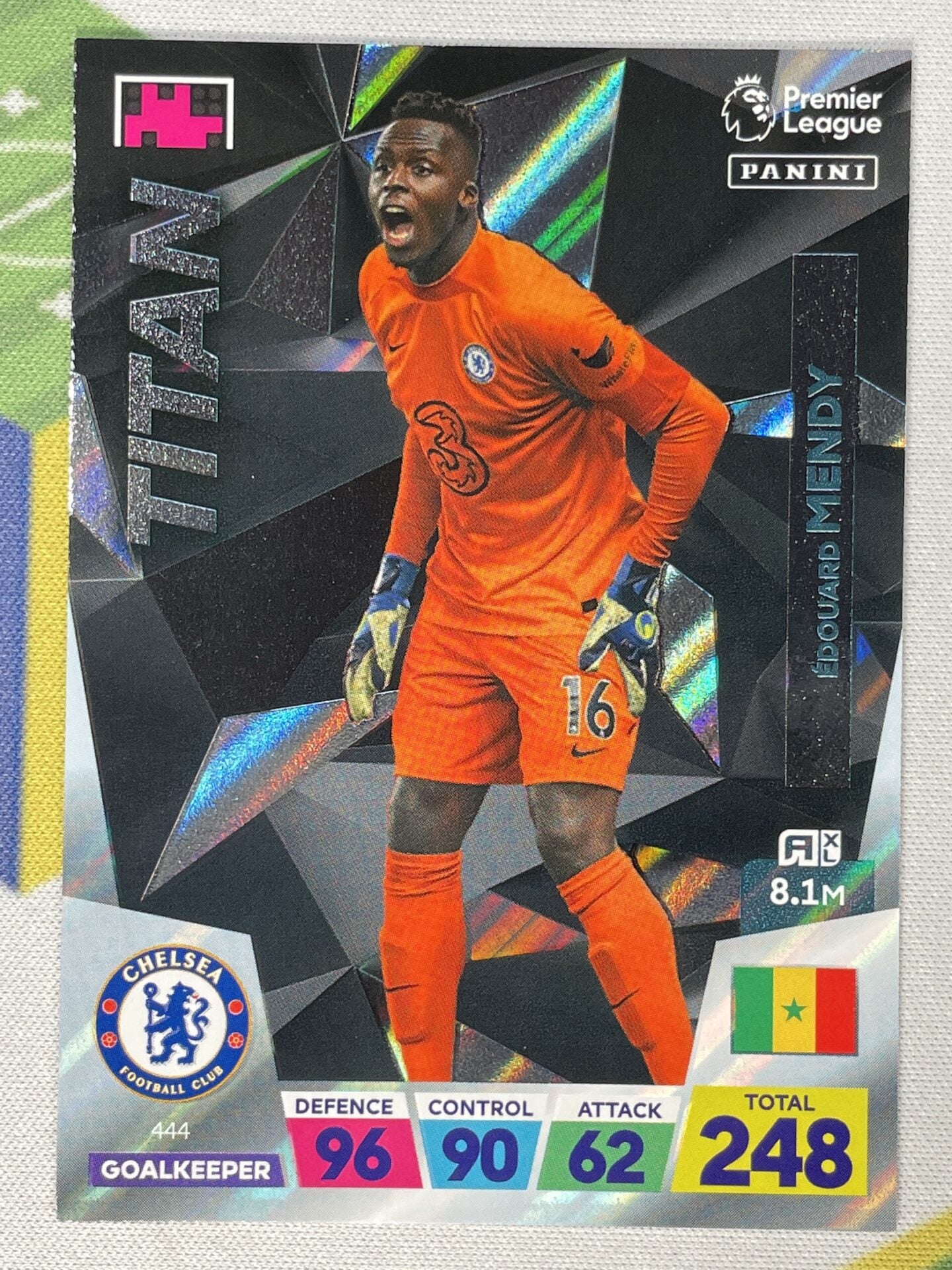 Edouard Mendy Chelsea Titan Panini Premier League Adrenalyn XL 2023 Card