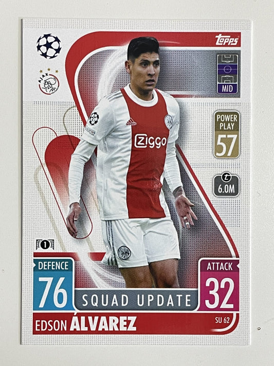 Edson Alvarez Ajax Base Topps Match Attax Extra 2021:22 Champions League Card