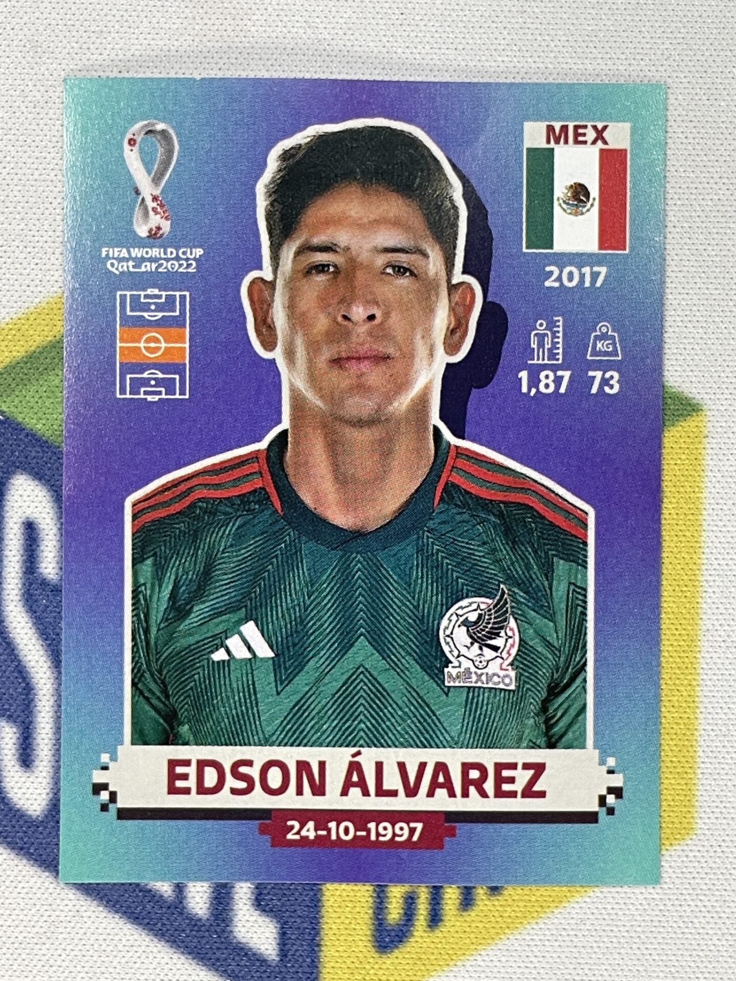 Edson Alvarez Mexico Panini World Cup 2022 Qatar Stickers