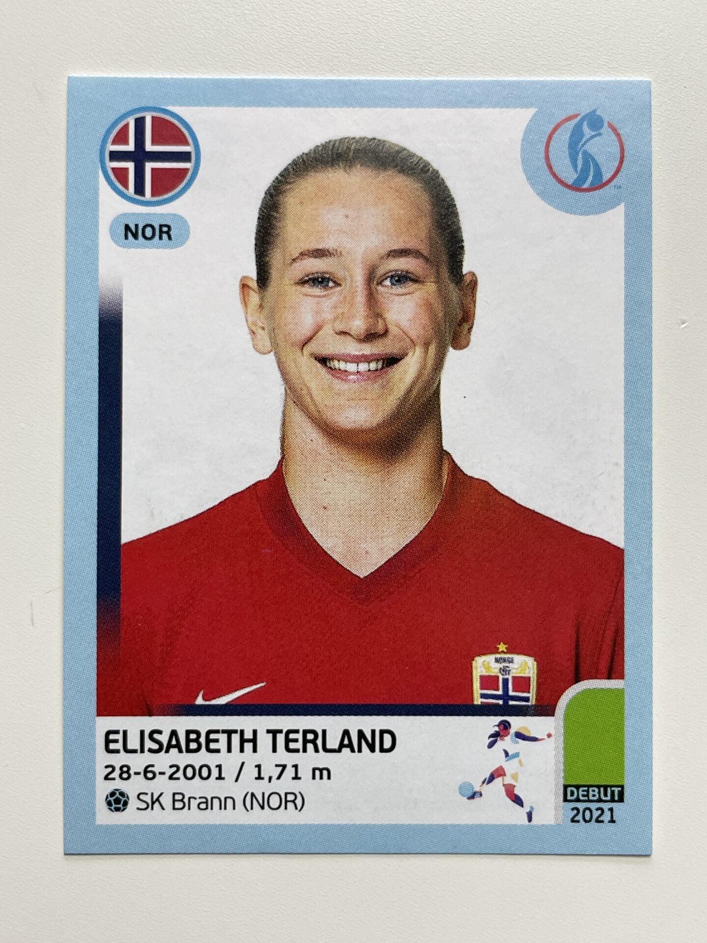 Elisabeth Terland Norway Base Panini Womens Euro 2022 Stickers Collection