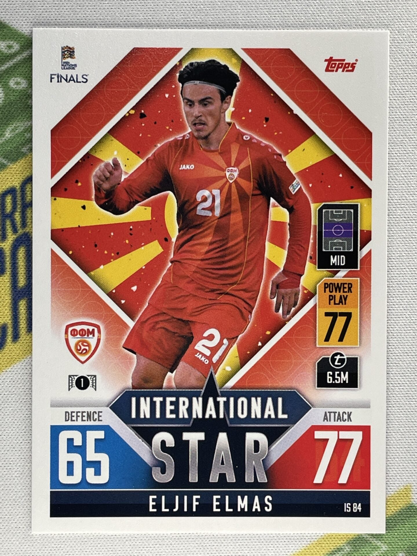 Eljif Elmas Macedonia Topps Match Attax 101 Road to Nations League 2022 Card