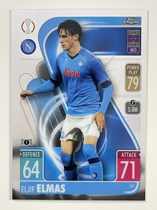 Eljif Elmas Napoli Topps Match Attax Chrome 2021 2022 Football Card