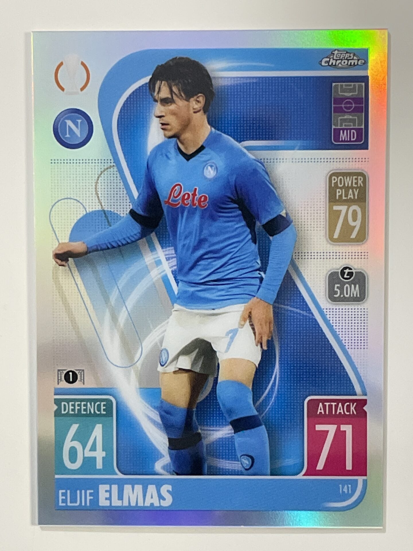 Eljif Elmas Refractor Topps Match Attax Chrome 2021 2022