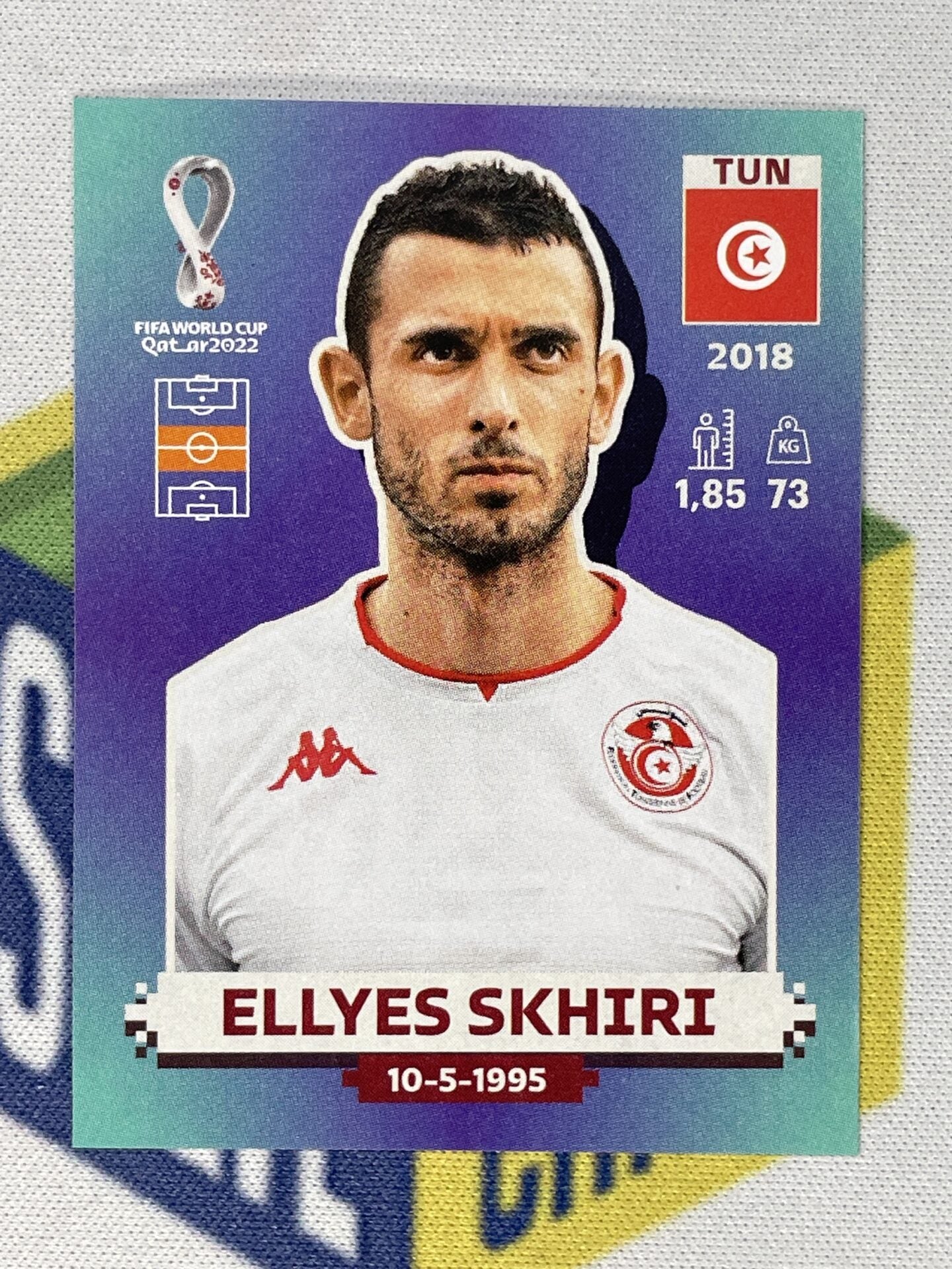 Ellyes Skhiri Tunisia Panini World Cup 2022 Qatar Stickers