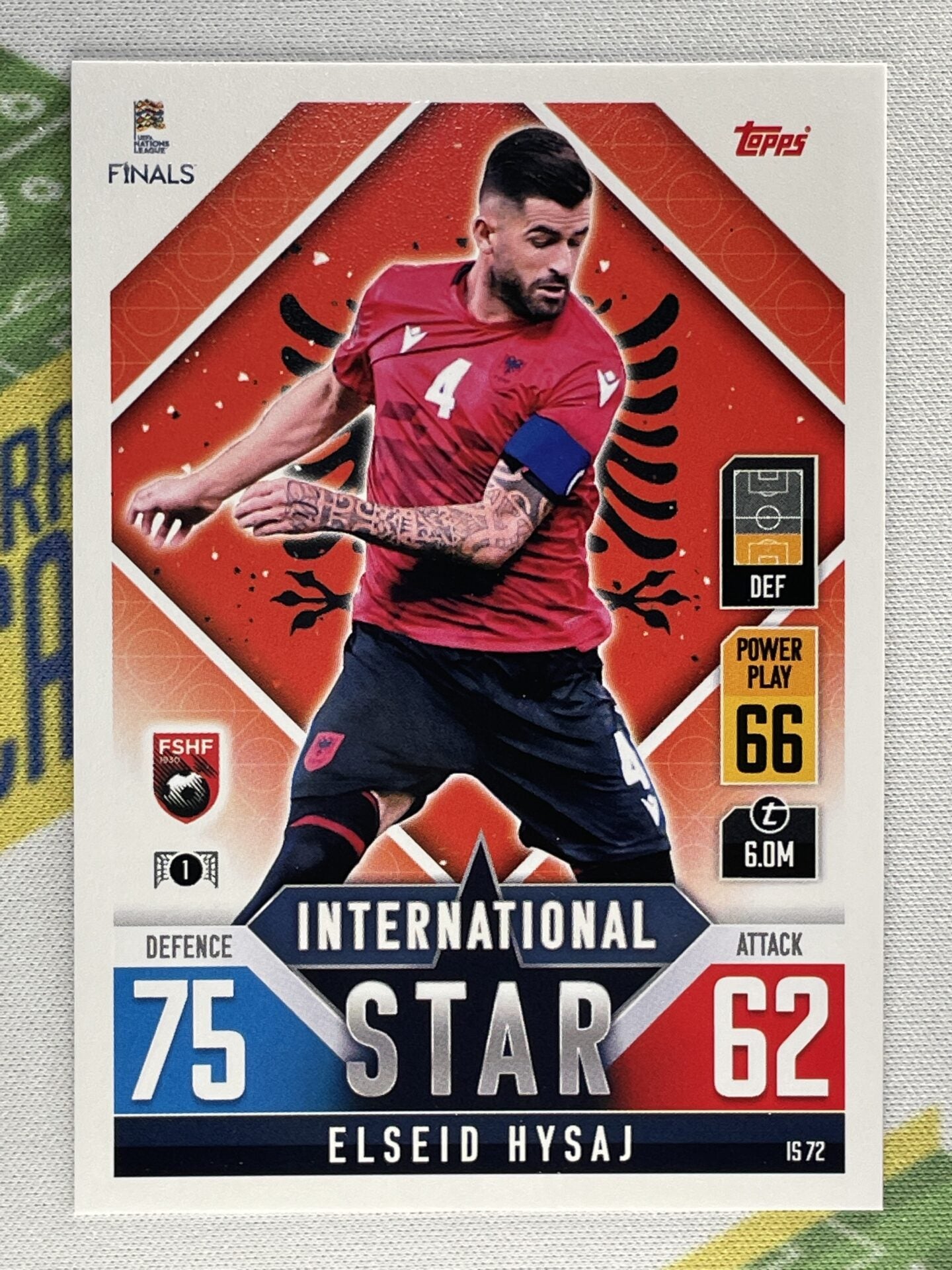 Elseid Hysaj Albania Topps Match Attax 101 Road to Nations League 2022 Card