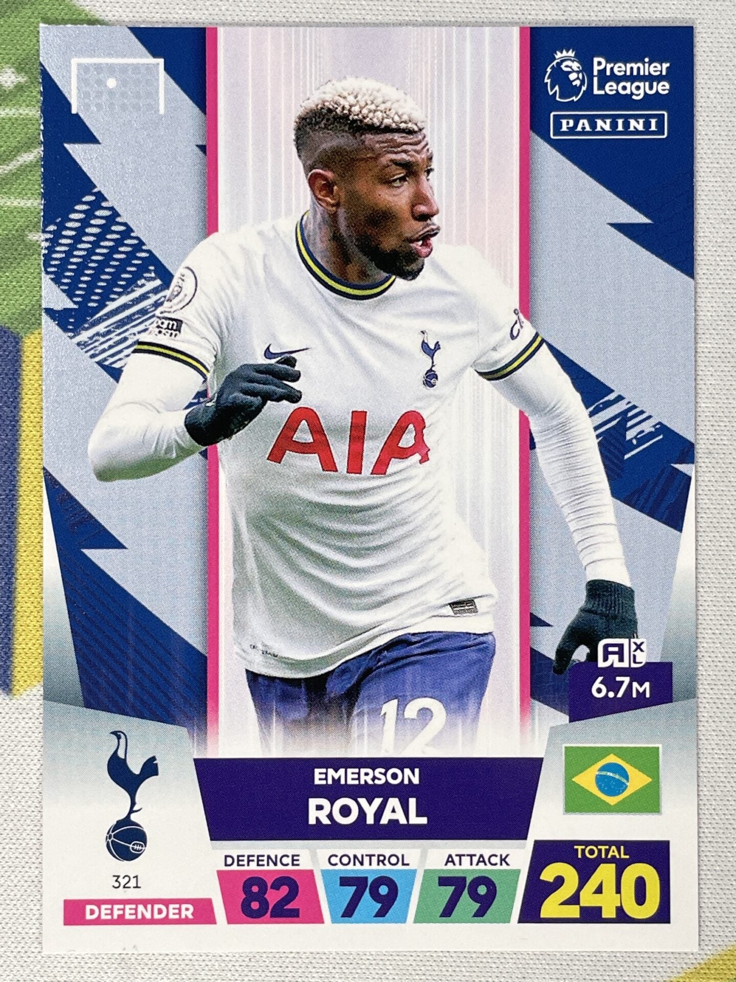 Emerson Royal Tottenham Panini Premier League Adrenalyn XL 2023 Card