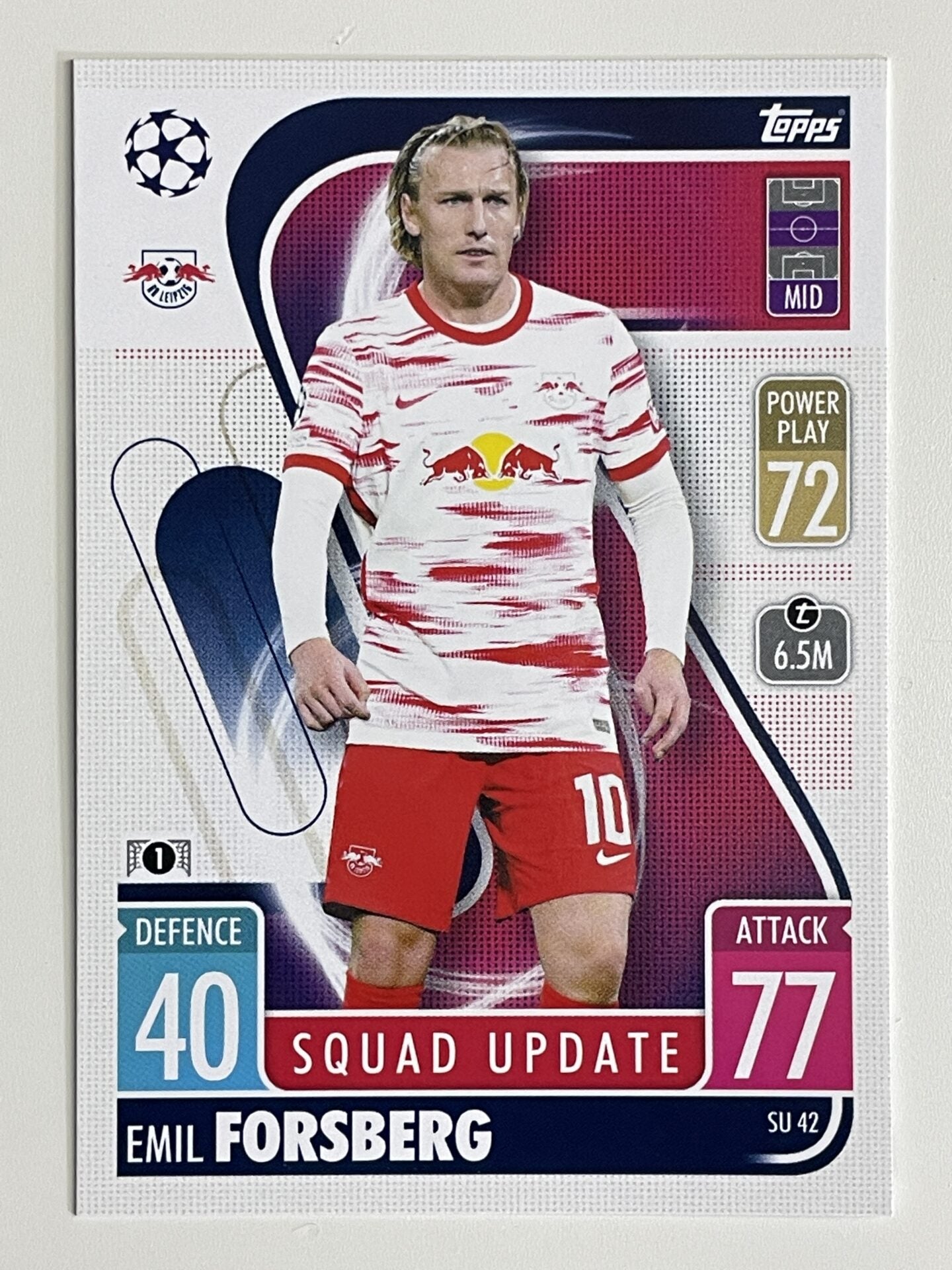 Emil Forsberg RB Leipzig Base Topps Match Attax Extra 2021:22 Champions League Card