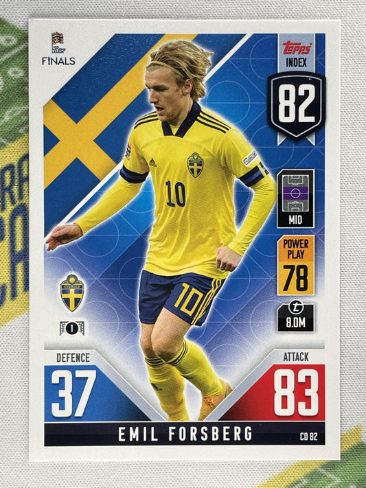 Emil Forsberg Sweden Topps Match Attax 101 Road to Nations League 2022 Card