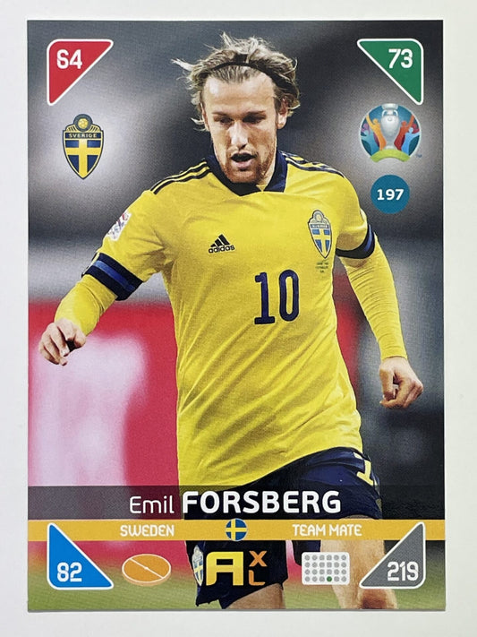 Emil Forsberg Team Mates (Sweden) Football Card &#8211; Euro 2020 Adrenalyn XL