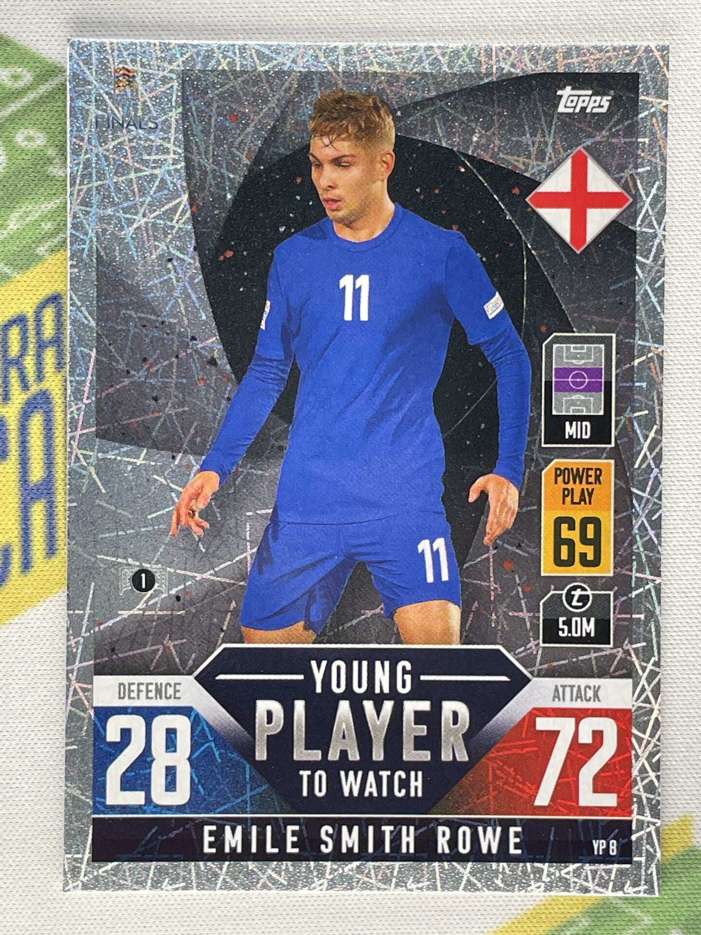 Emile Smith Rowe England Young Player to Watch Topps Match Attax 101 Road to Nations League 2022 Card