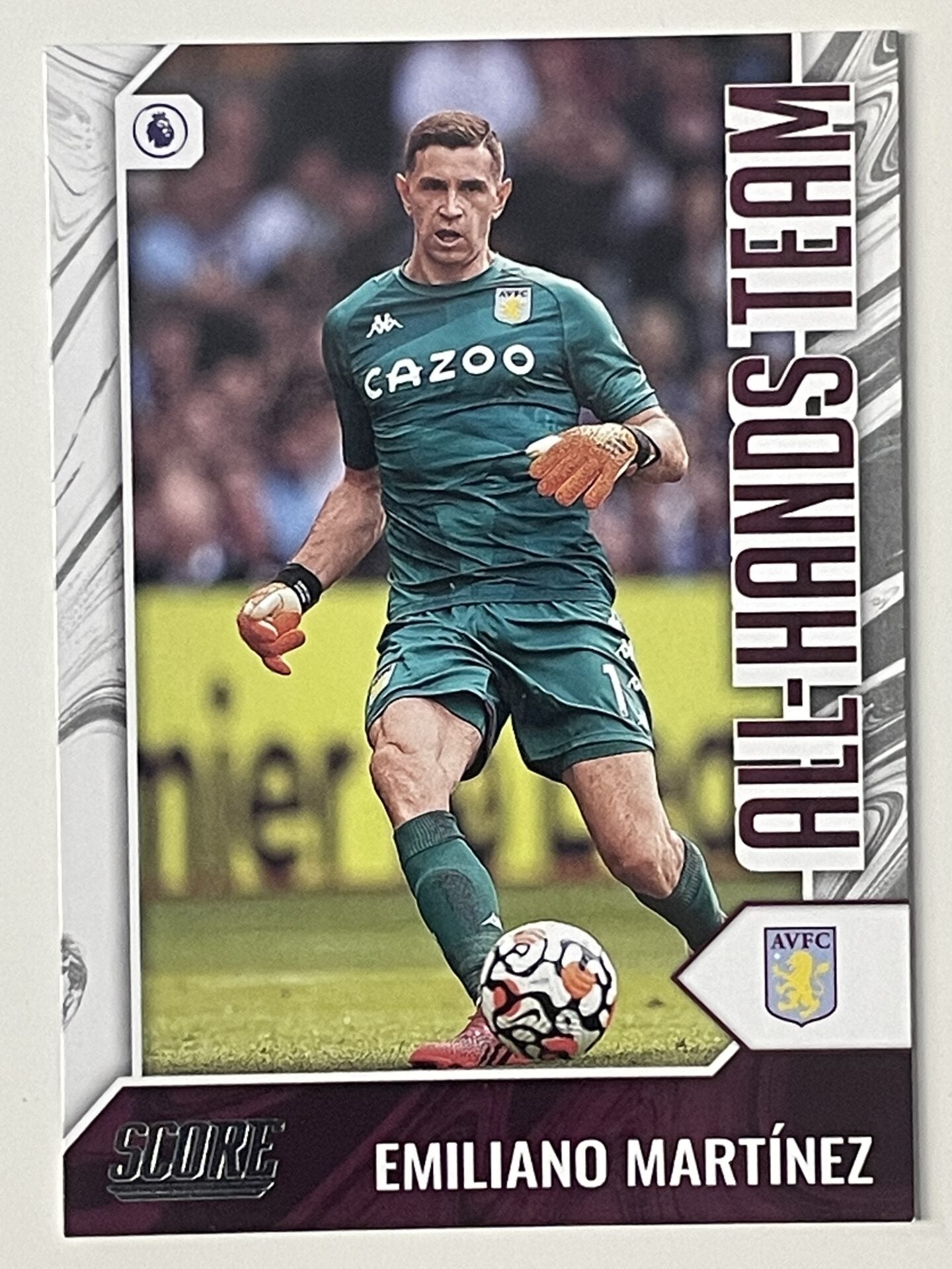 Emiliano Martinez Aston Villa All-Hands Team Panini Premier League Score 2021 2022