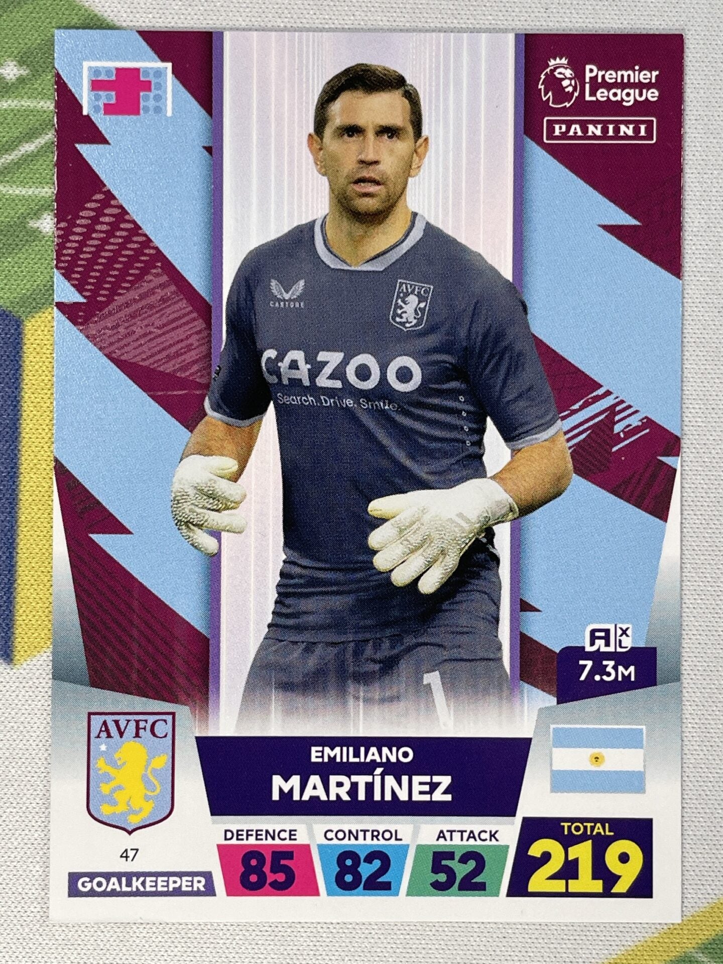 Emiliano Martinez Aston Villa Panini Premier League Adrenalyn XL 2023 Card