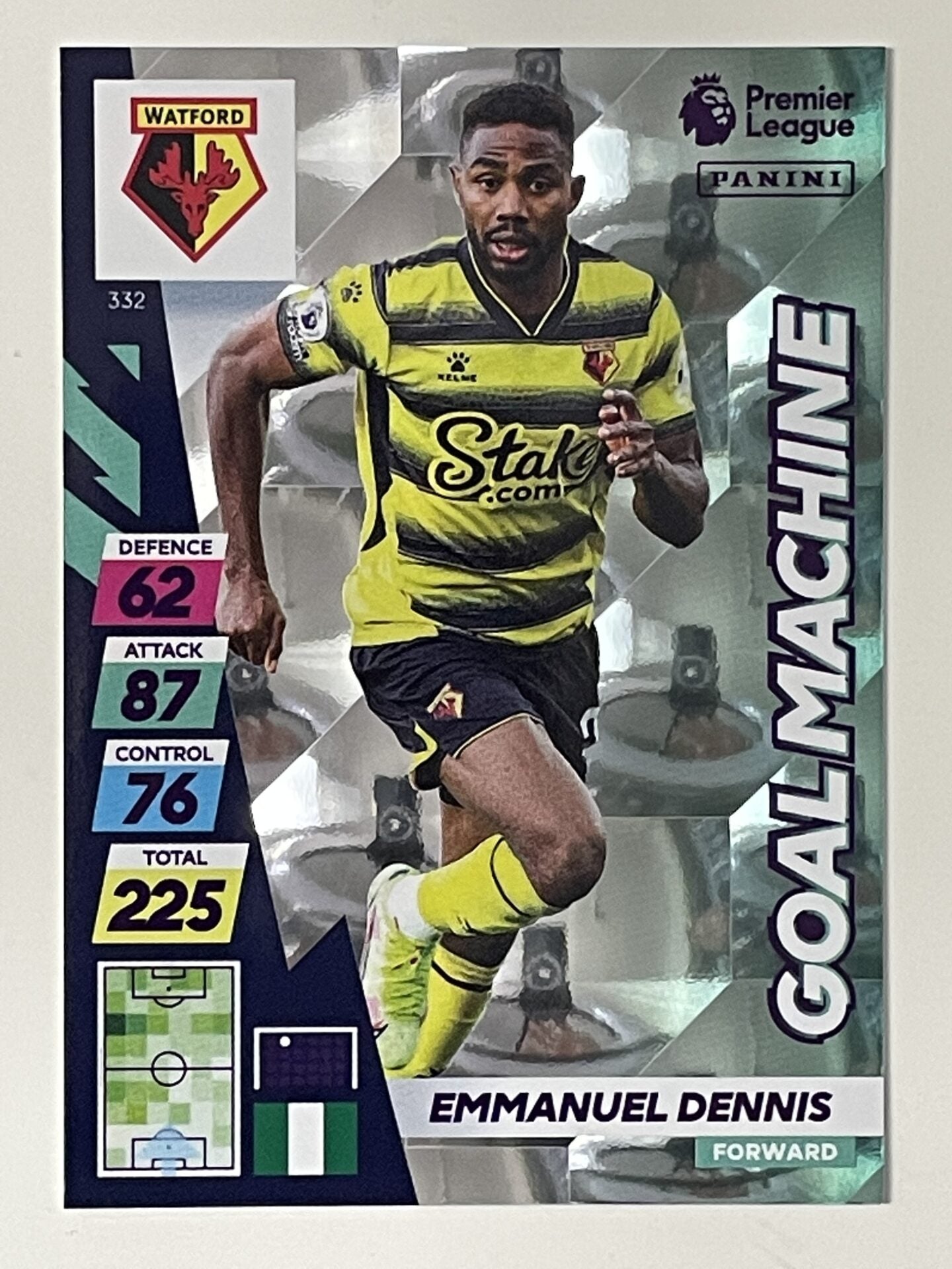 Emmanuel Dennis Watford Goal Machine Panini Adrenalyn XL PLUS Premier League 2021 2022