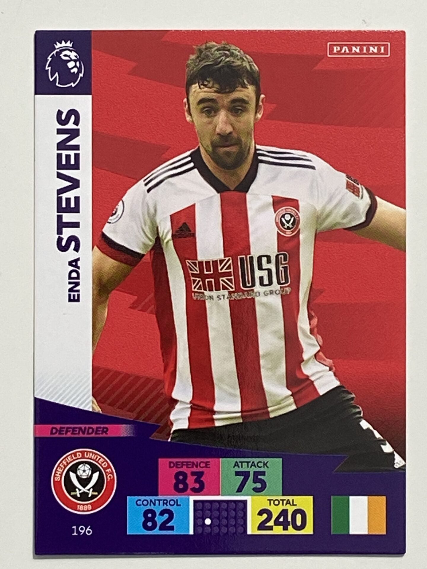 Enda Stevens (Sheffield United) Football Card &#8211; Premier League Adrenalyn XL 2020:21