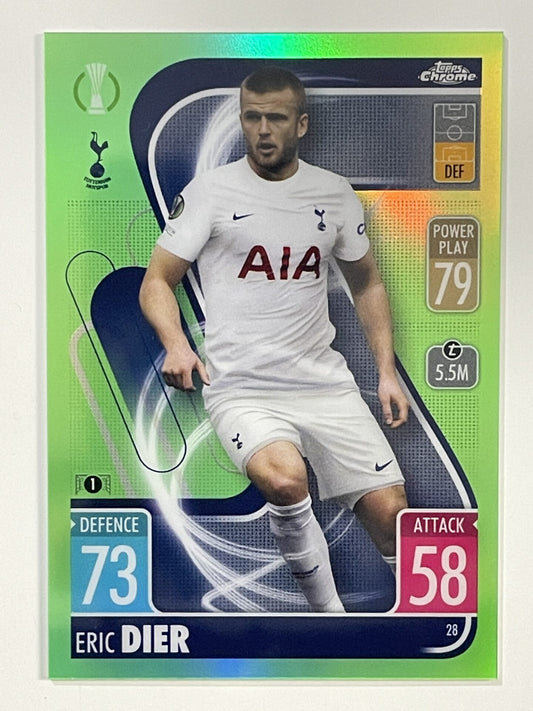 Eric Dier Neon Green Parallel Topps Match Attax Chrome 2021 2022