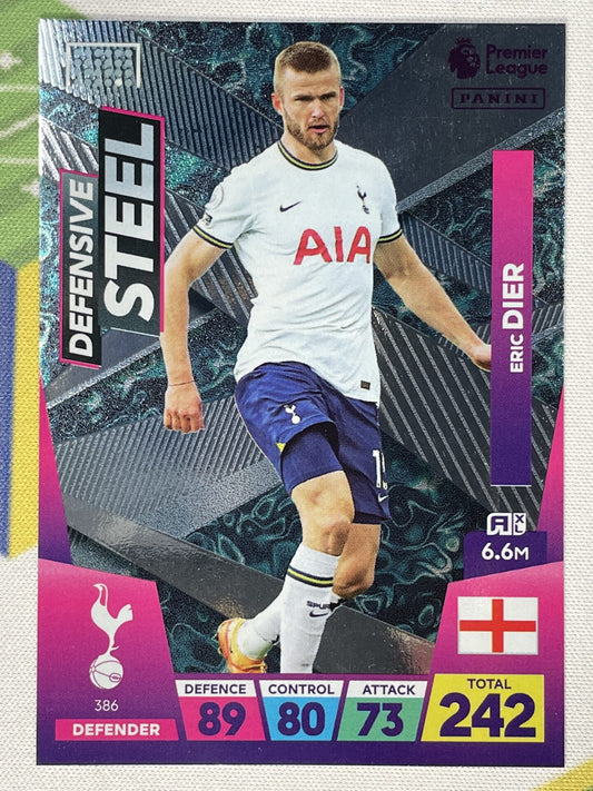 Eric Dier Tottenham Hotspur Defensive Steel Panini Premier League Adrenalyn XL 2023 Card