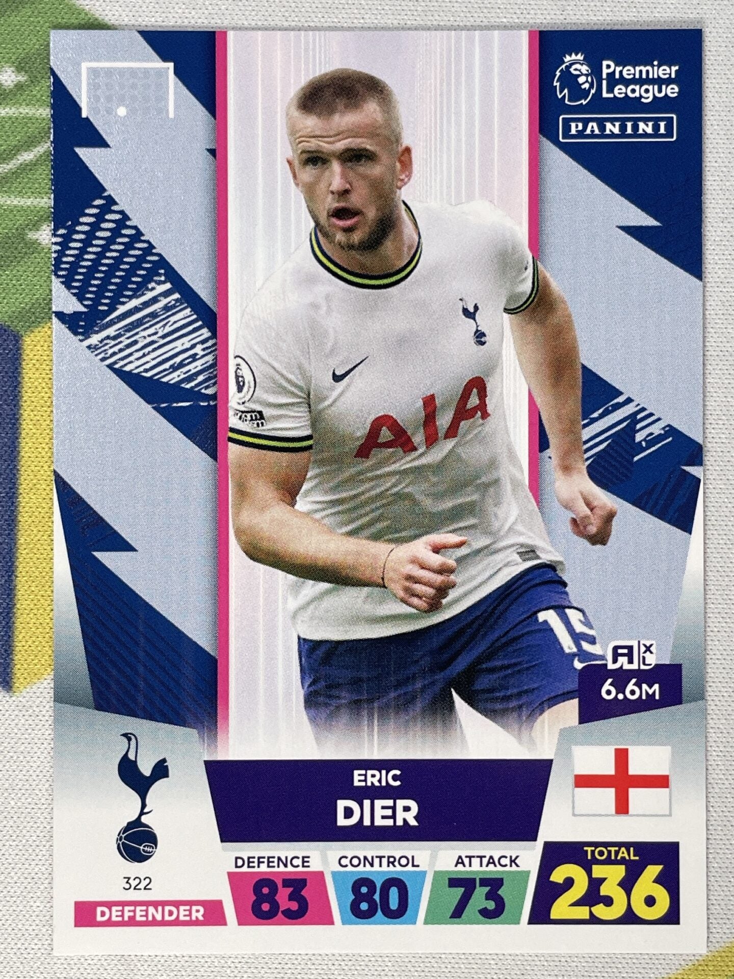 Eric Dier Tottenham Panini Premier League Adrenalyn XL 2023 Card