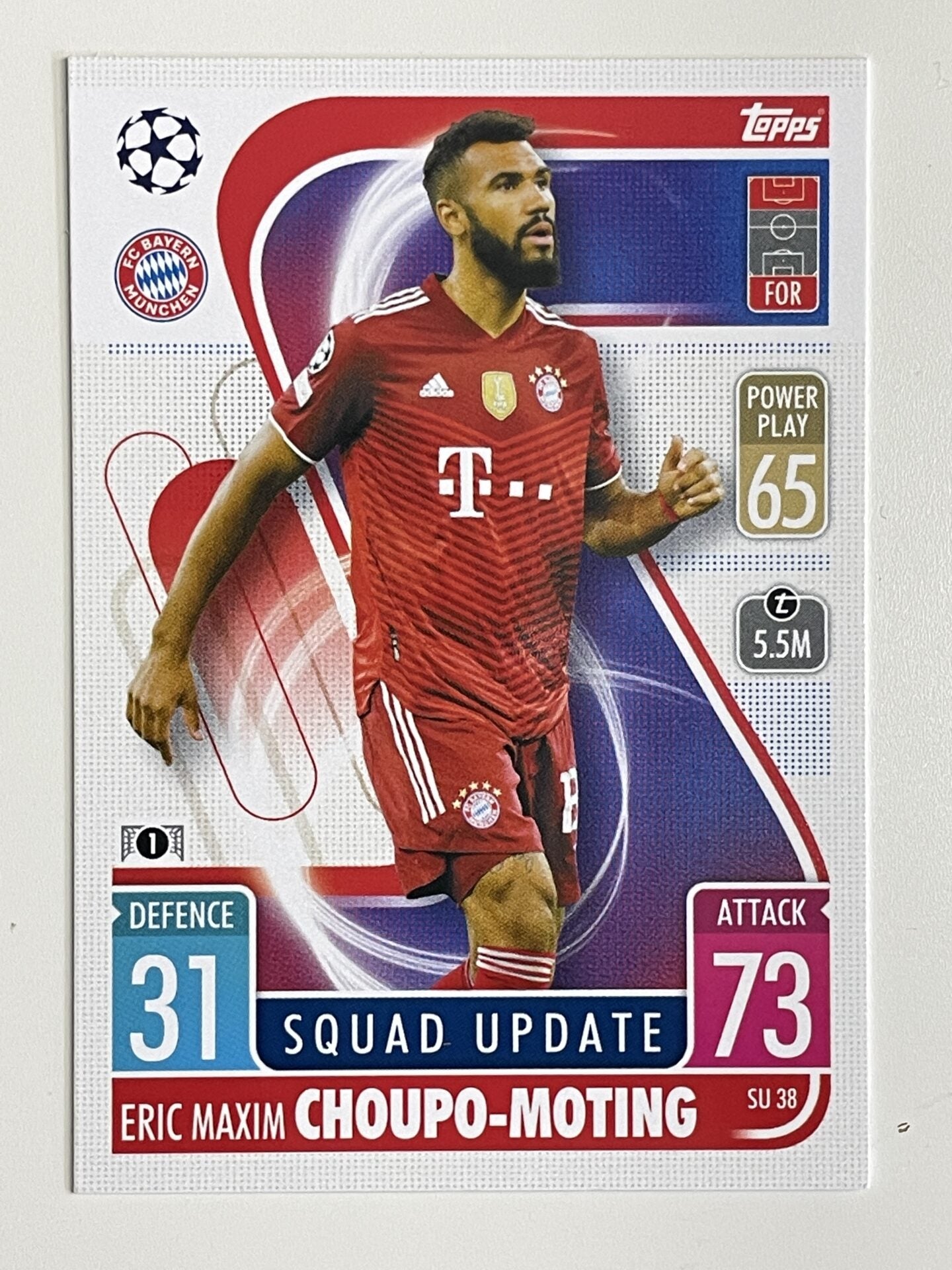 Eric Maxim Choupo-Moting Bayern Munich Base Topps Match Attax Extra 2021:22 Champions League Card