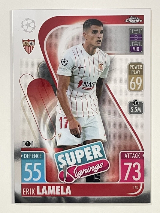 Erik Lamela Sevilla Topps Match Attax Chrome 2021 2022 Football Card