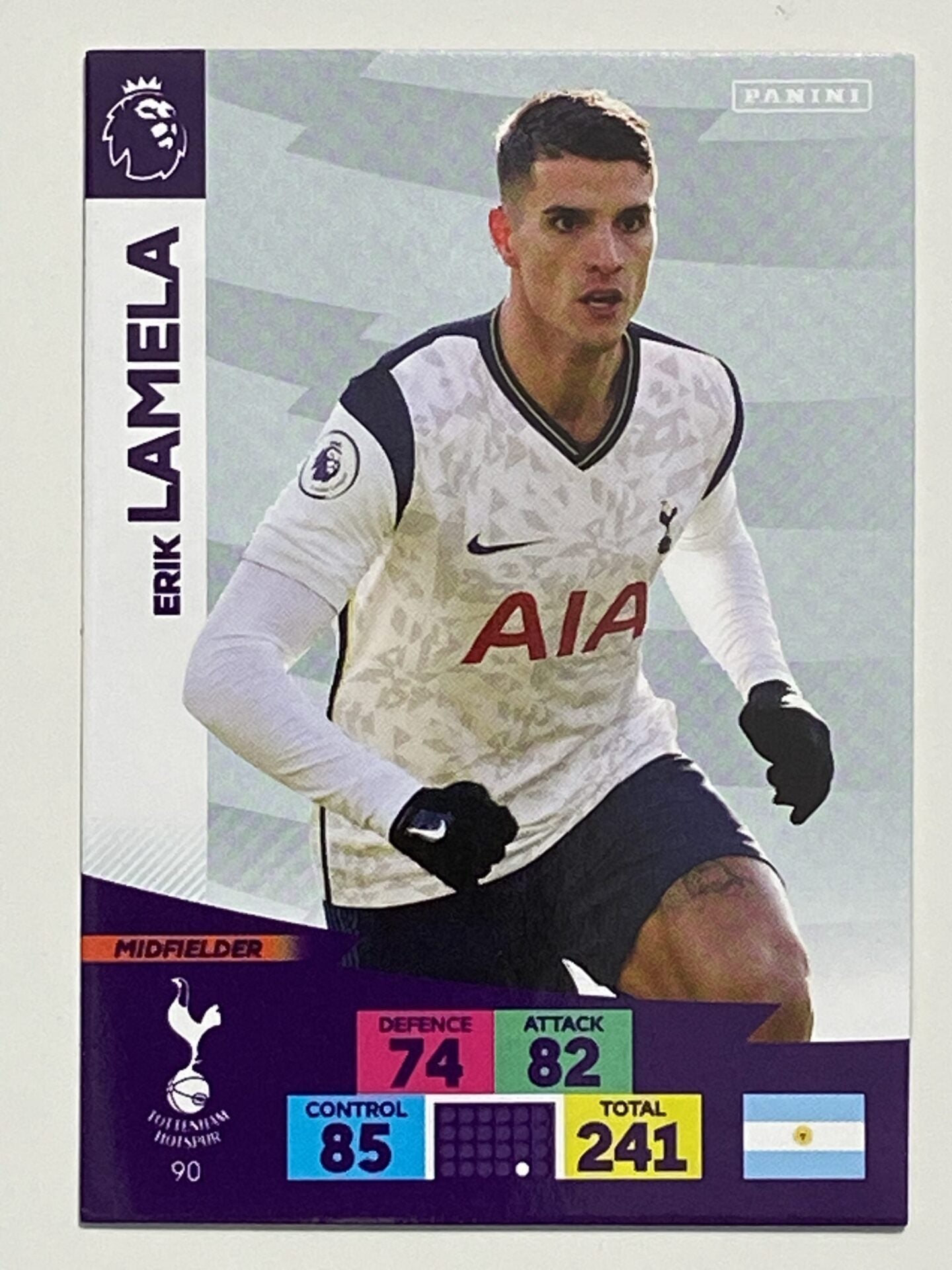 Erik Lamela (Tottenham) Football Card &#8211; Premier League Adrenalyn XL 2020:21