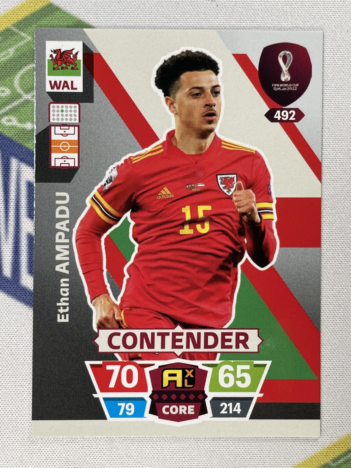 Ethan Ampadu Wales Panini World Cup 2022 Adrenalyn XL Card