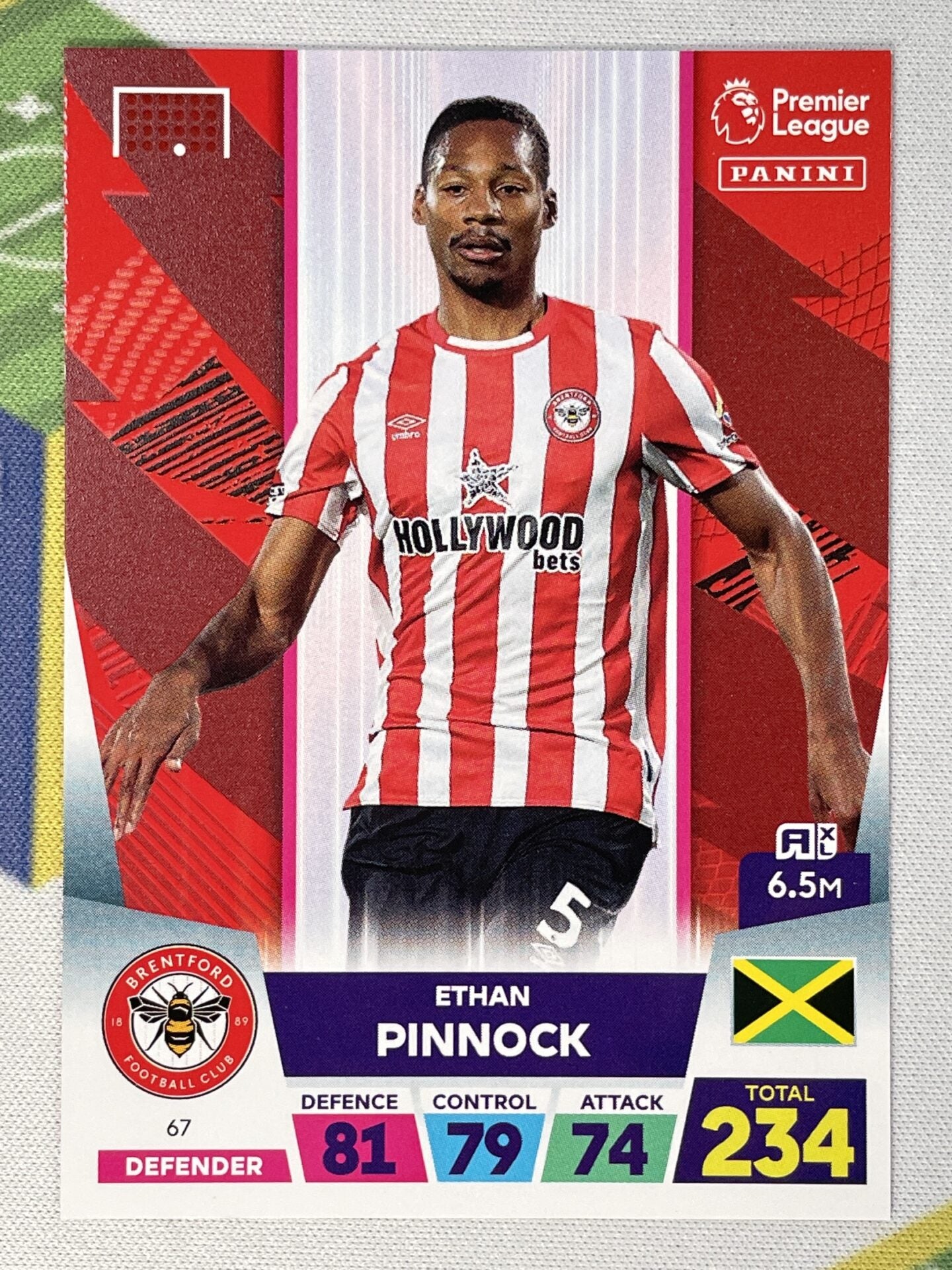 Ethan Pinnock Brentford Panini Premier League Adrenalyn XL 2023 Card