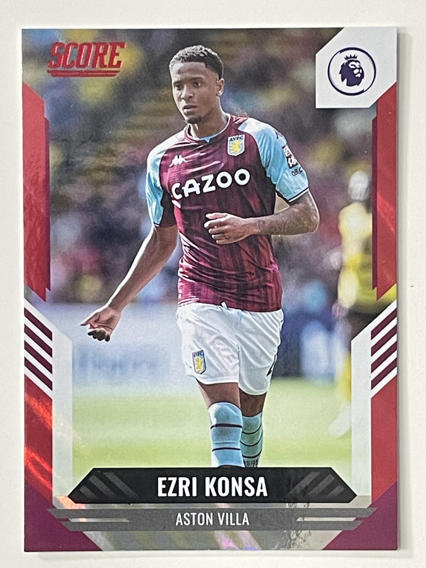 Ezri Konsa Aston Villa Base Red Lava Parallel Panini Premier League Score 2021 2022