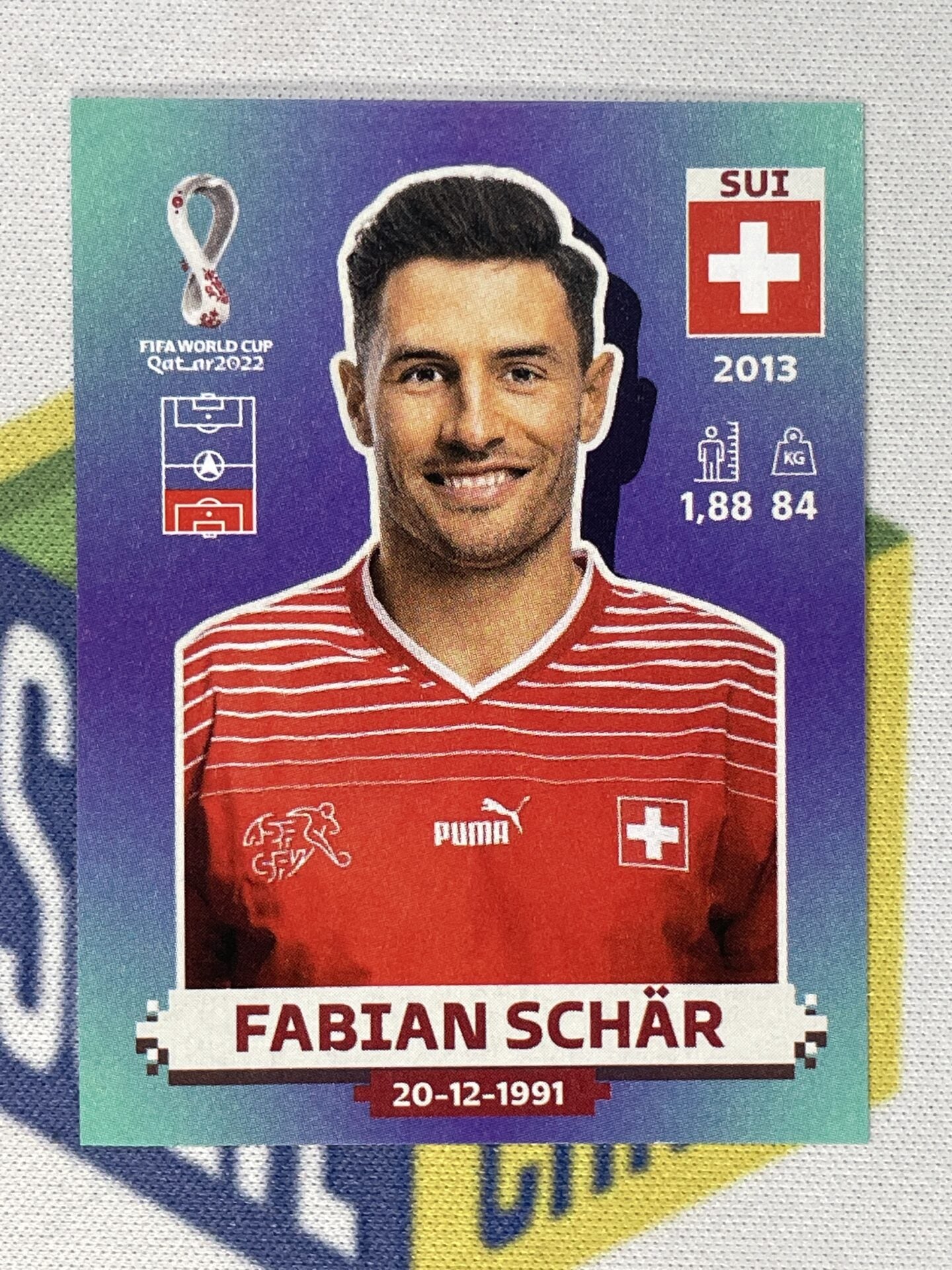 Fabian Schar Switzerland Panini World Cup 2022 Qatar Stickers