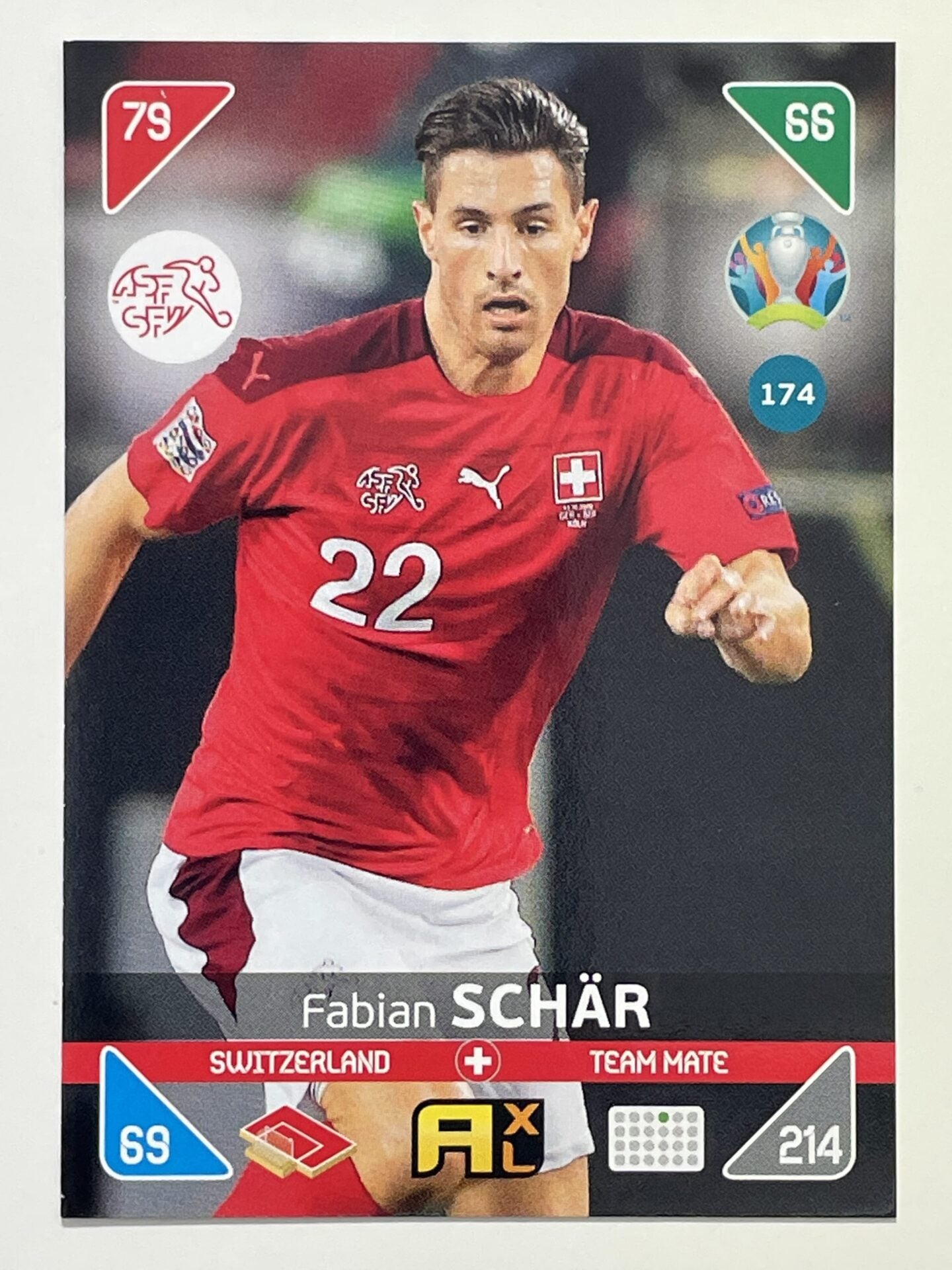 Fabian Schar Team Mates (Switzerland) Football Card &#8211; Euro 2020 Adrenalyn XL