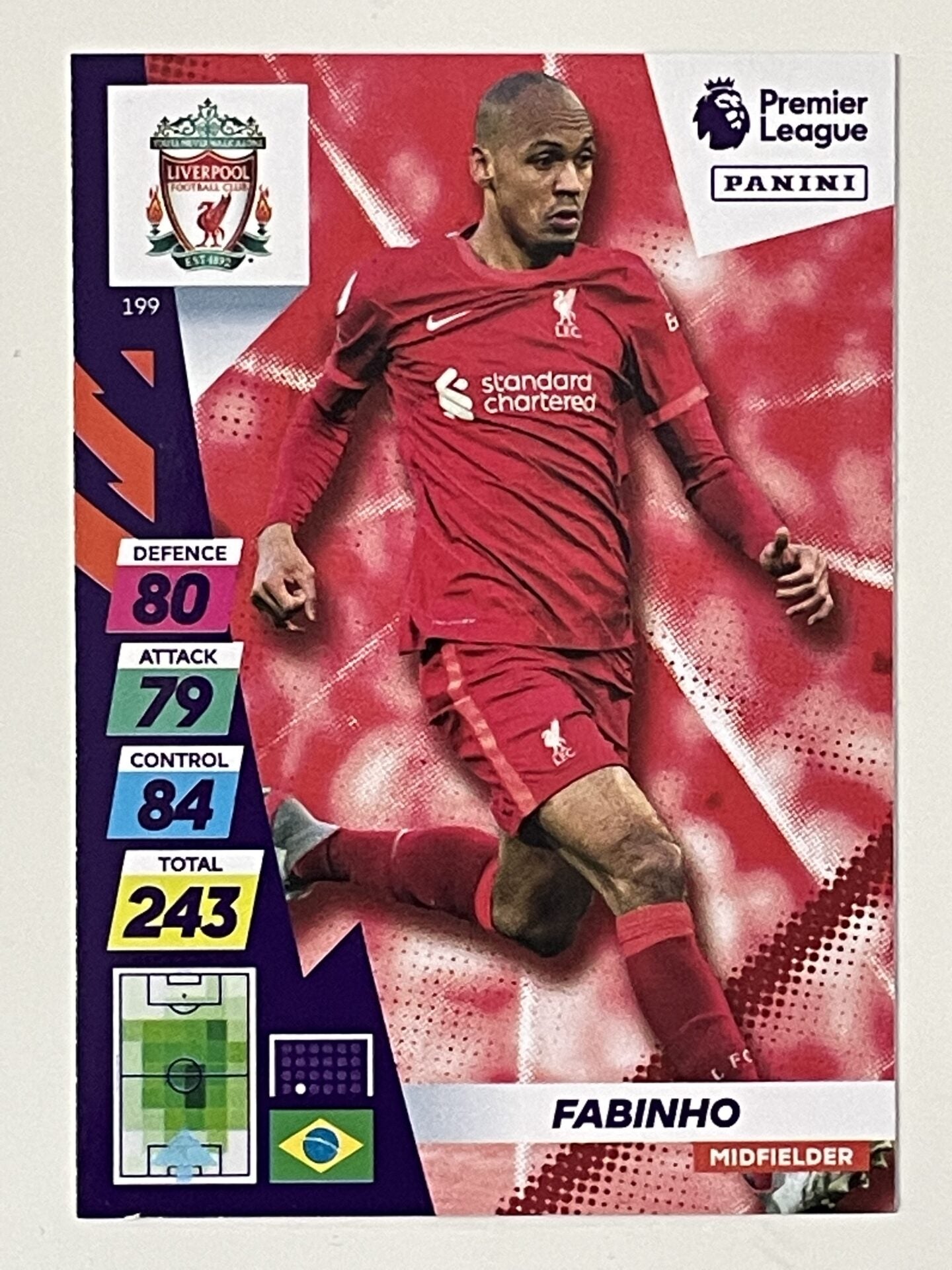 Fabinho Liverpool Base Panini Adrenalyn XL PLUS Premier League 2021 2022