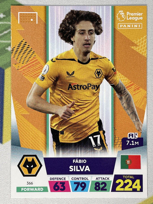 Fabio Silva Wolves Panini Premier League Adrenalyn XL 2023 Card