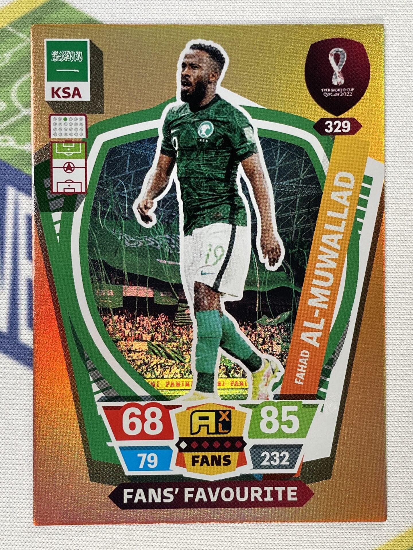 Fahad Al-Muwallad Saudi Arabia Fans Favourite Panini World Cup 2022 Adrenalyn XL Card