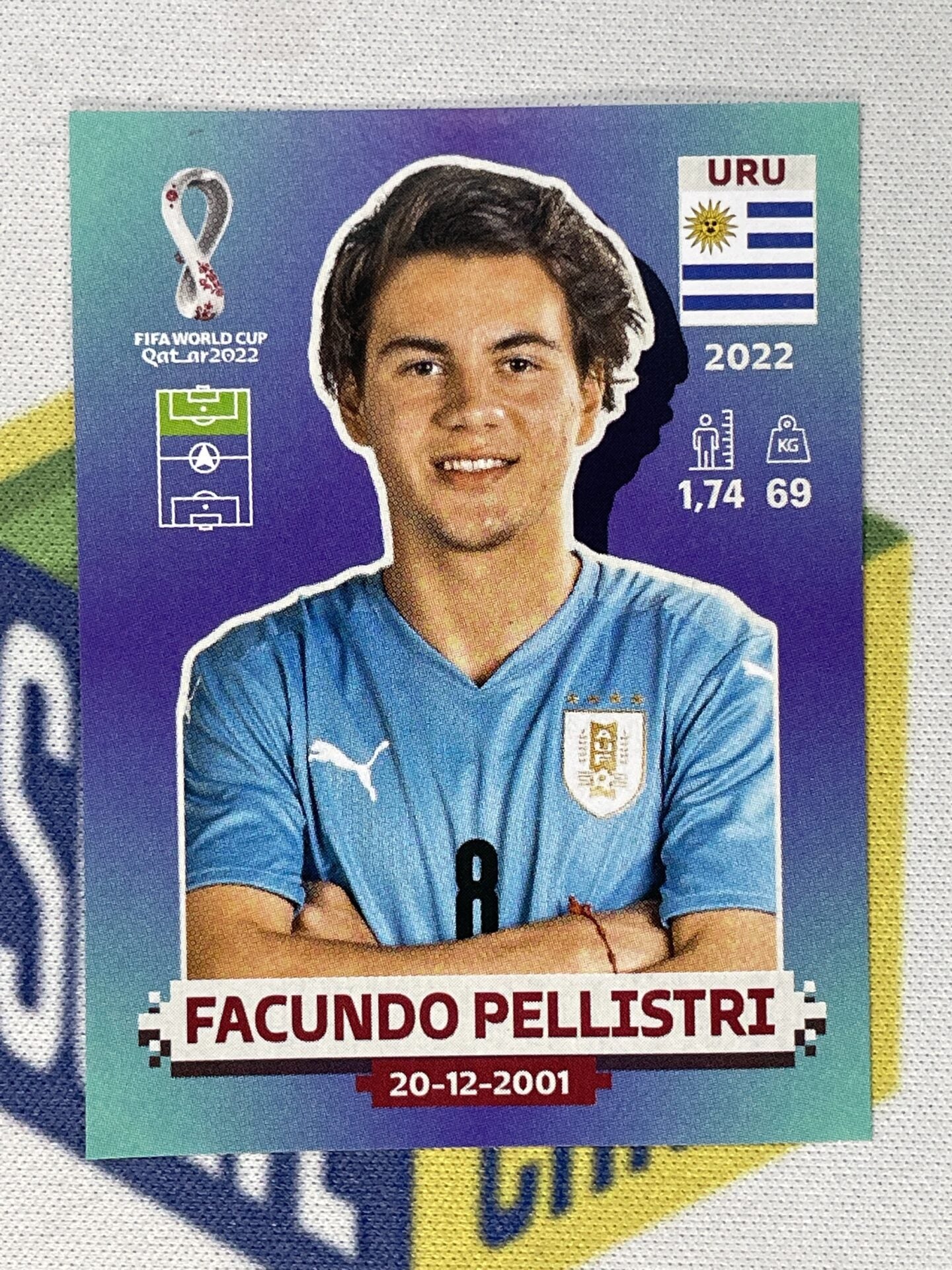 Fanundo Pellistri Uruguay Panini World Cup 2022 Qatar Stickers