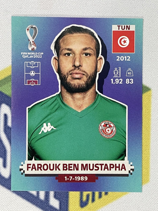 Farouk Ben Mustapha Tunisia Panini World Cup 2022 Qatar Stickers