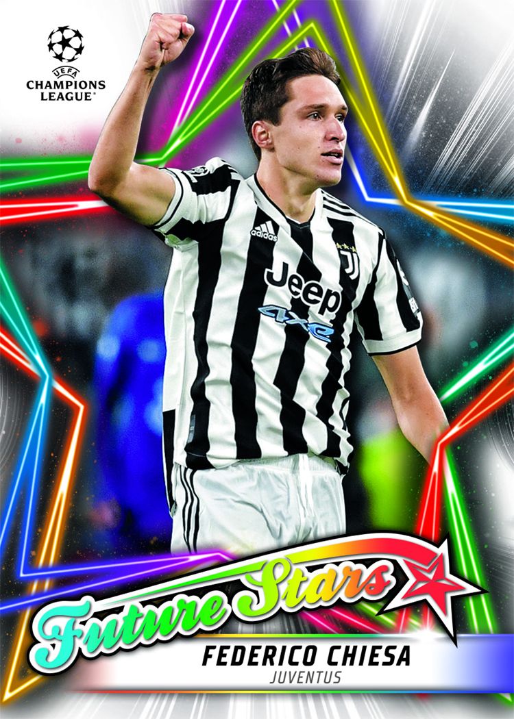 Federico Chiesa Juventus Future Stars Topps Champions League 2021:22 hobby box card