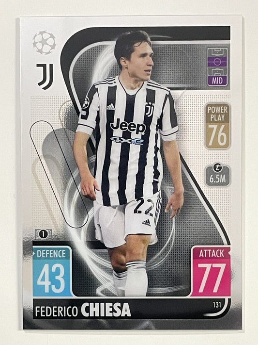 Federico Chiesa Juventus Topps Match Attax Chrome 2021 2022 Football Card