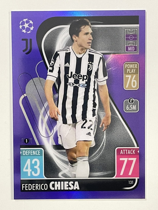 Federico Chiesa Purple Parallel Topps Match Attax Chrome 2021 2022