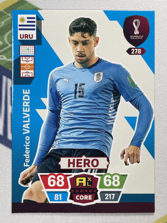 Federico Valverde Uruguay Panini World Cup 2022 Adrenalyn XL Card