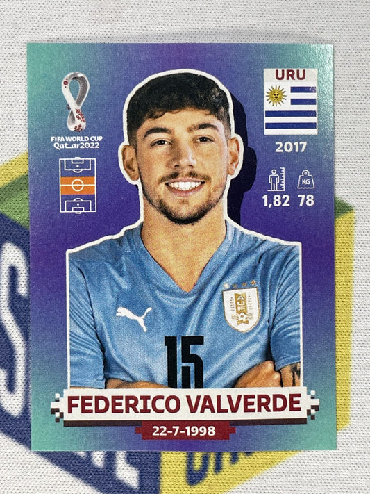 Federico Valverde Uruguay Panini World Cup 2022 Qatar Stickers