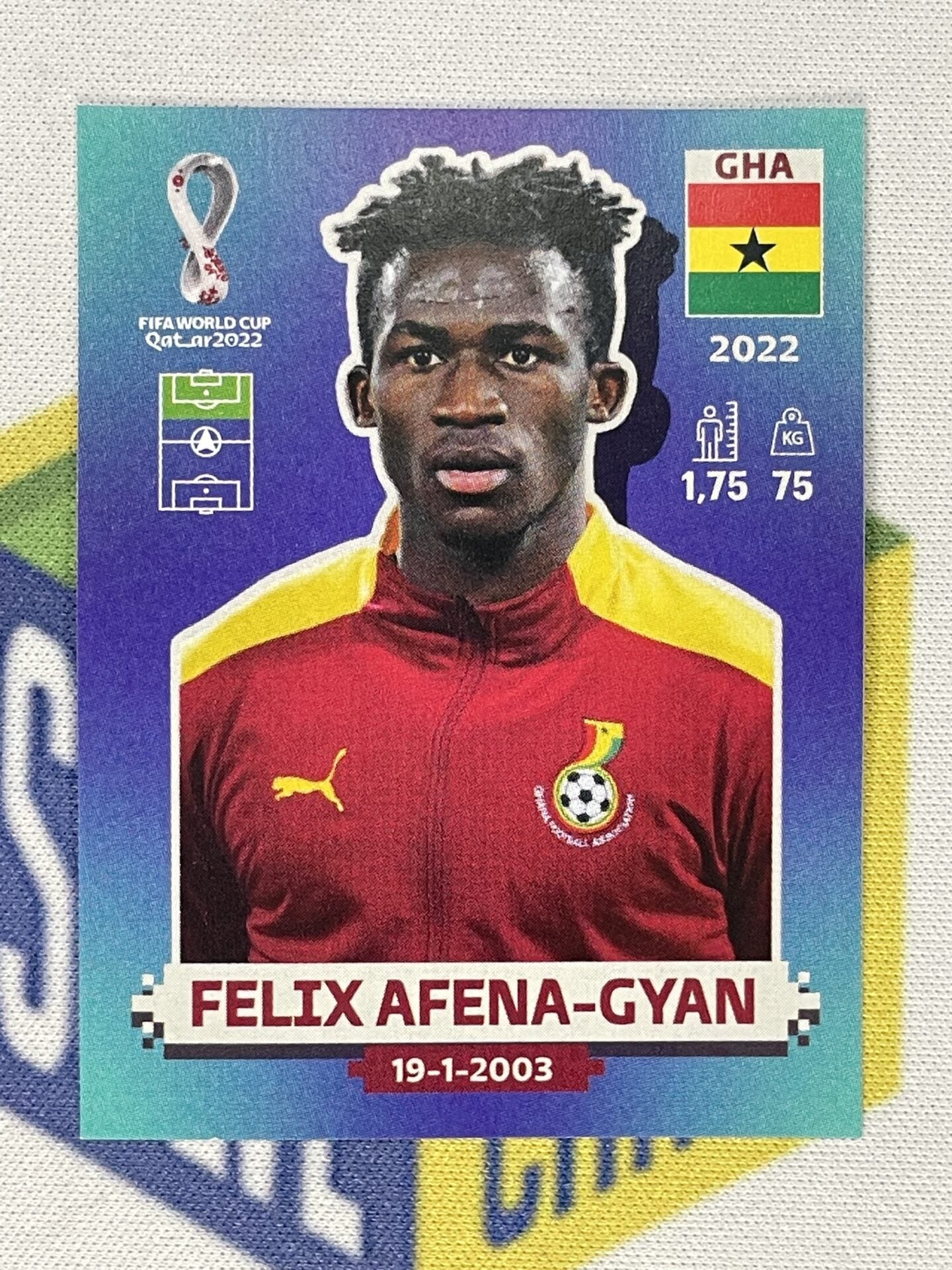 Felix Afena-Gyan Ghana Panini World Cup 2022 Qatar Stickers