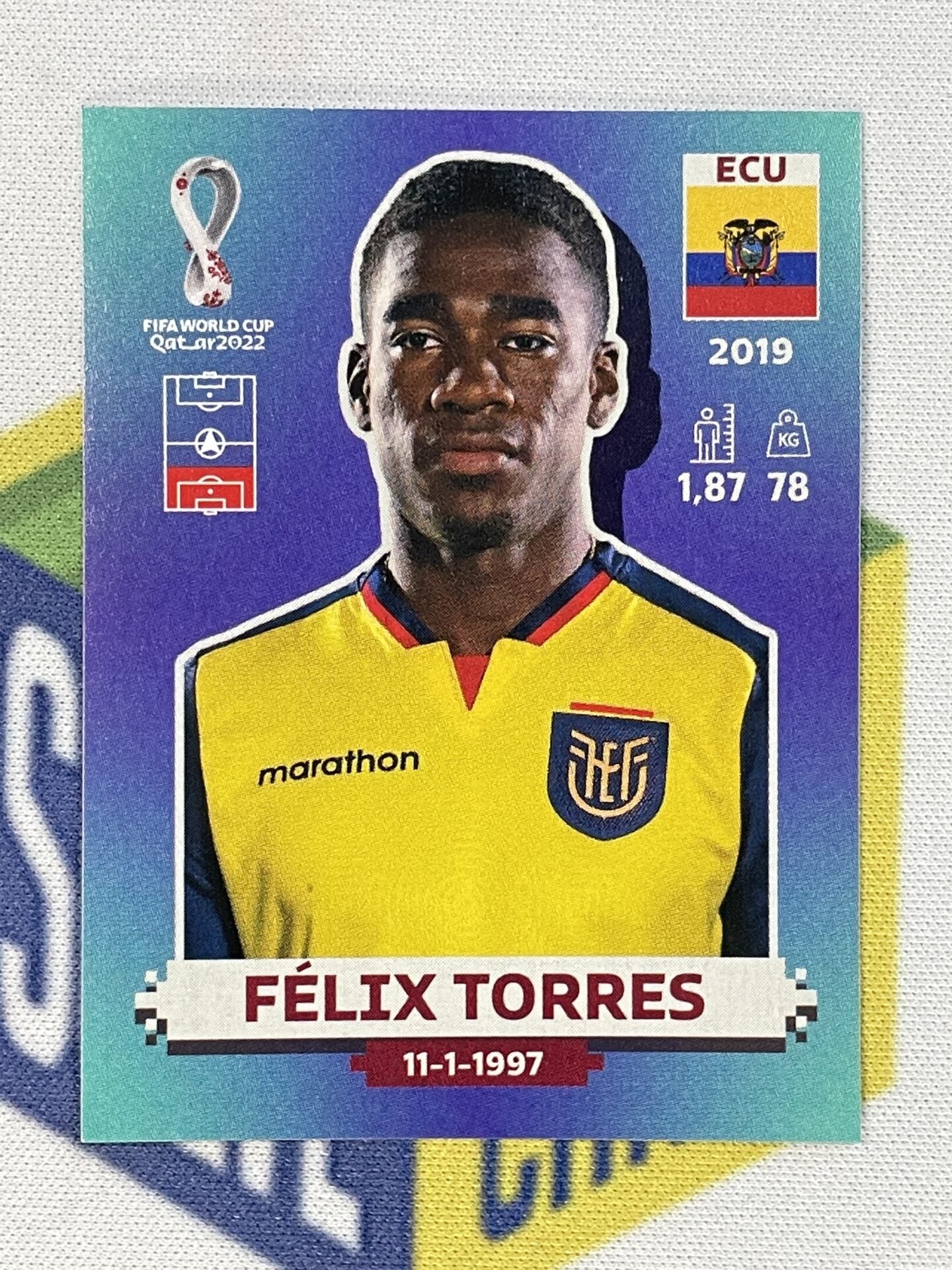 Felix Torres Ecuador Panini World Cup 2022 Qatar Stickers