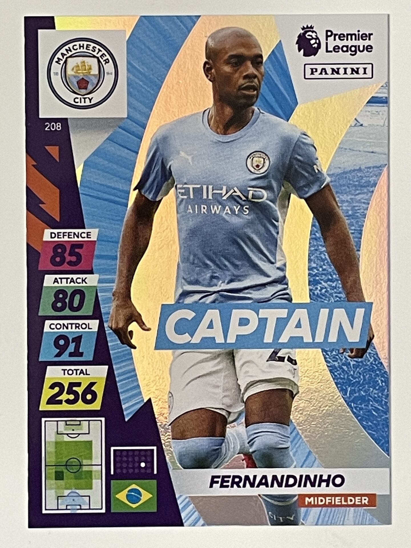 Fernandinho Manchester City Captain Panini Adrenalyn XL PLUS Premier League 2021 2022