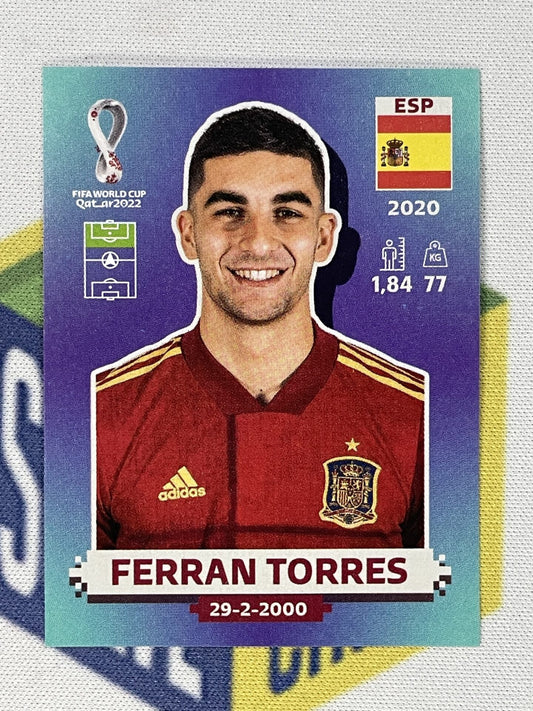 Ferran Torres Spain Panini World Cup 2022 Qatar Stickers