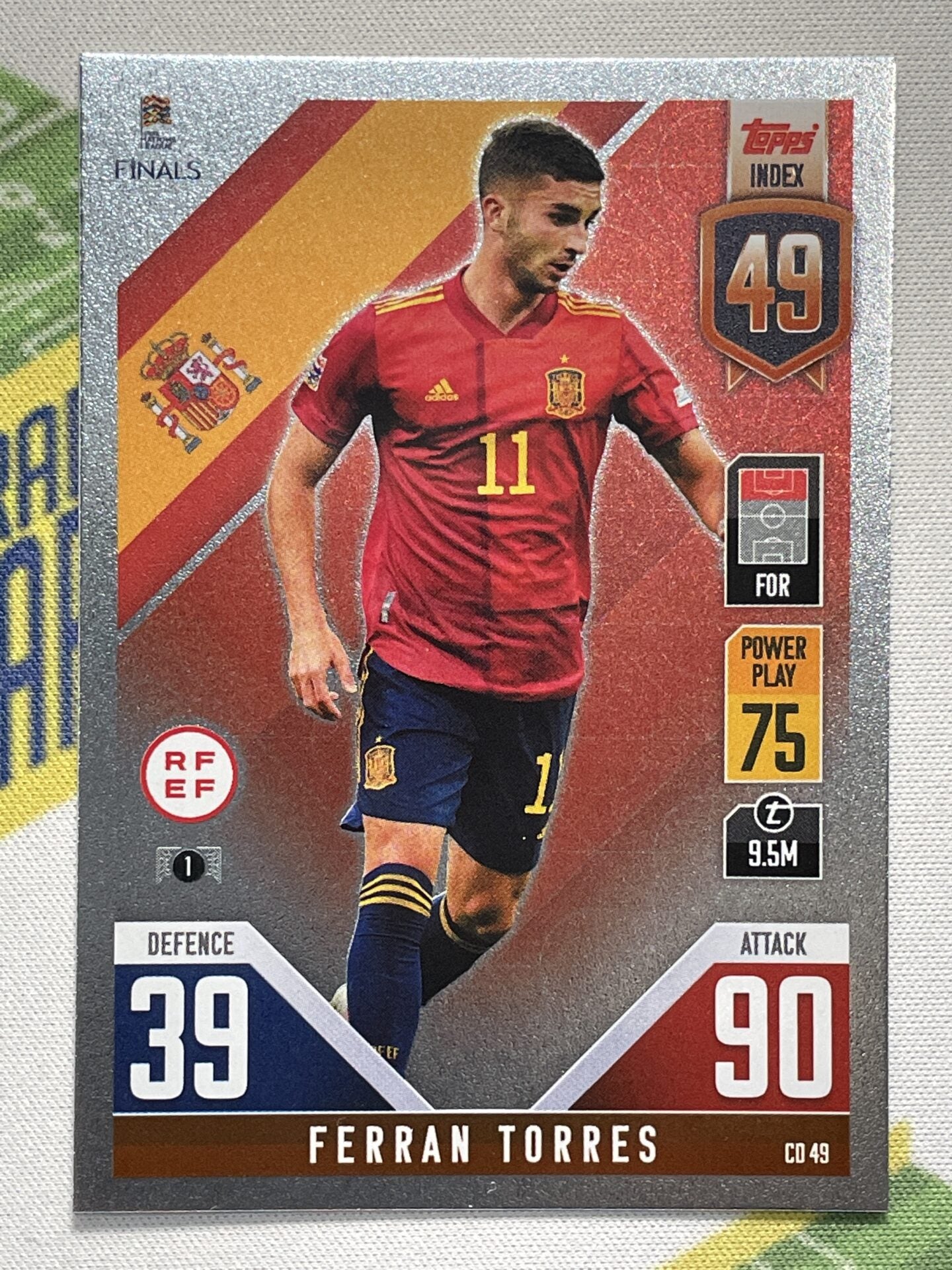 Ferran Torres Spain Topps Match Attax 101 Road to Nations League 2022 Card